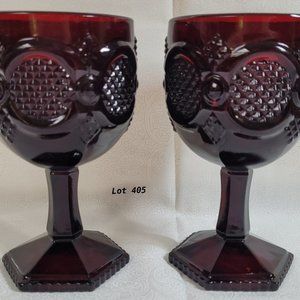 TWO Avon Cape Cod Collection 1876 Wine/Water Goblets Vintage Collectable